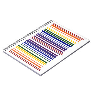 Dubbla Rainbow Barcode Anteckningsbok Med Spiral