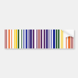 Dubbla Rainbow Barcode Bildekal