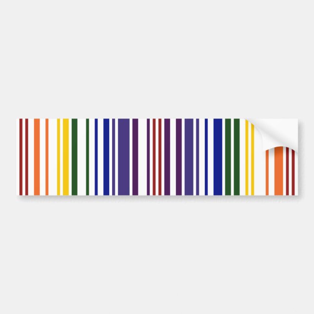 Dubbla Rainbow Barcode Bildekal (Framsidan)