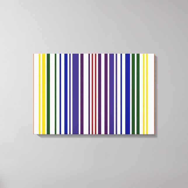 Dubbla Rainbow Barcode Canvastryck (Framsida)