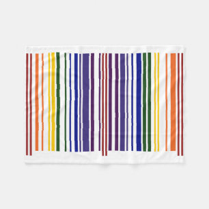 Dubbla Rainbow Barcode Fleecefilt