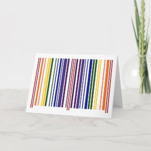 Dubbla Rainbow Barcode Kort