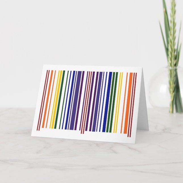 Dubbla Rainbow Barcode Kort (Framsida)
