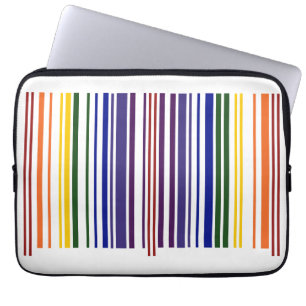 Dubbla Rainbow Barcode Laptop Sleeve