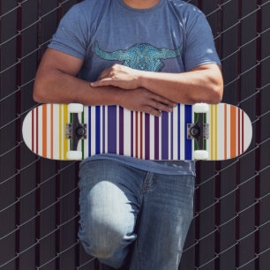 Dubbla Rainbow Barcode Mini Skateboard Bräda 18,5 Cm