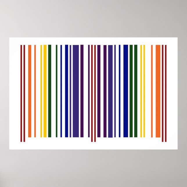 Dubbla Rainbow Barcode Poster (Framsidan)