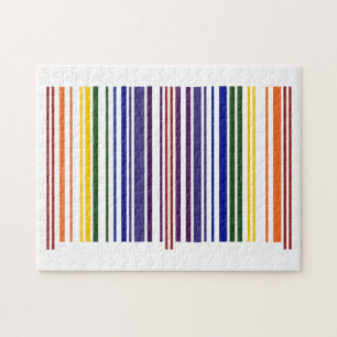 Dubbla Rainbow Barcode Pussel