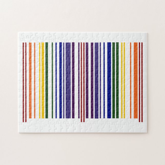 Dubbla Rainbow Barcode Pussel (Horisontell)