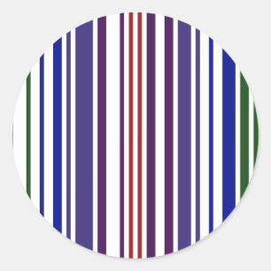 Dubbla Rainbow Barcode Runt Klistermärke