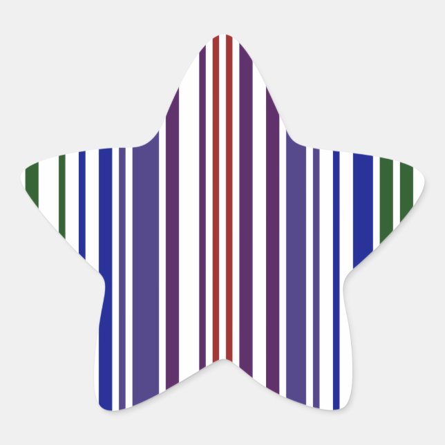 Dubbla Rainbow Barcode Stjärnformat Klistermärke (Framsida)