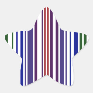 Dubbla Rainbow Barcode Stjärnformat Klistermärke