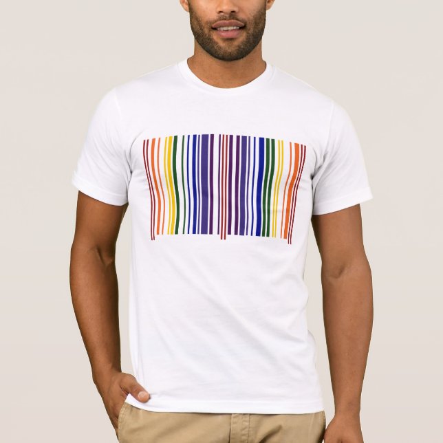 Dubbla Rainbow Barcode T Shirt (Framsida)