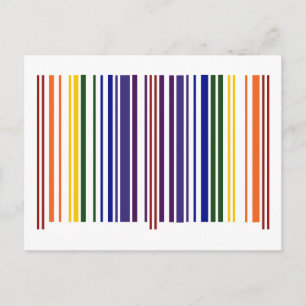 Dubbla Rainbow Barcode Vykort