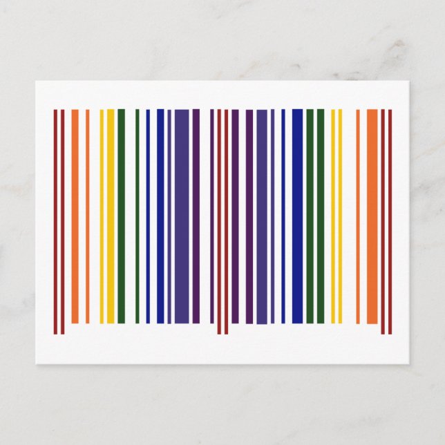 Dubbla Rainbow Barcode Vykort (Framsida)