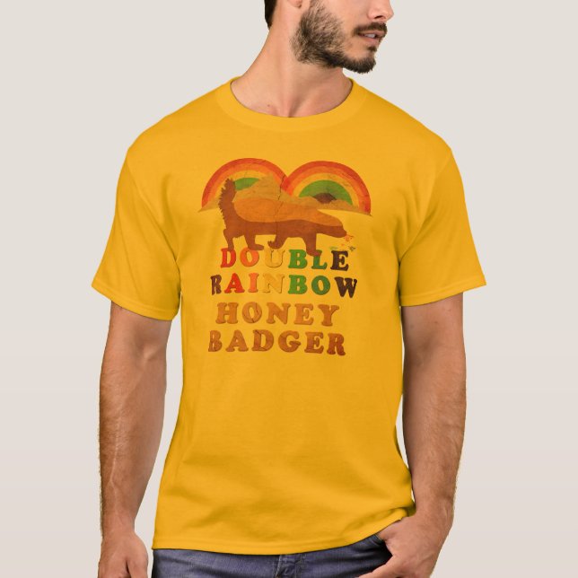 DUBBLA RAINBOW HONEY BADGER TEE SHIRT (Framsida)