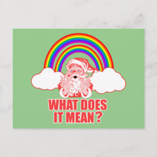 Dubbla Rainbow Jultomten Helg Vykort
