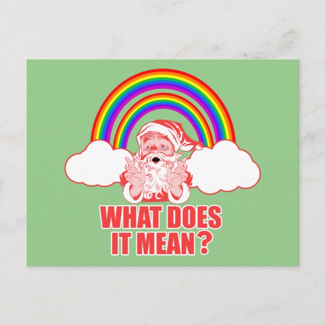 Dubbla Rainbow Jultomten Helg Vykort (Framsida)