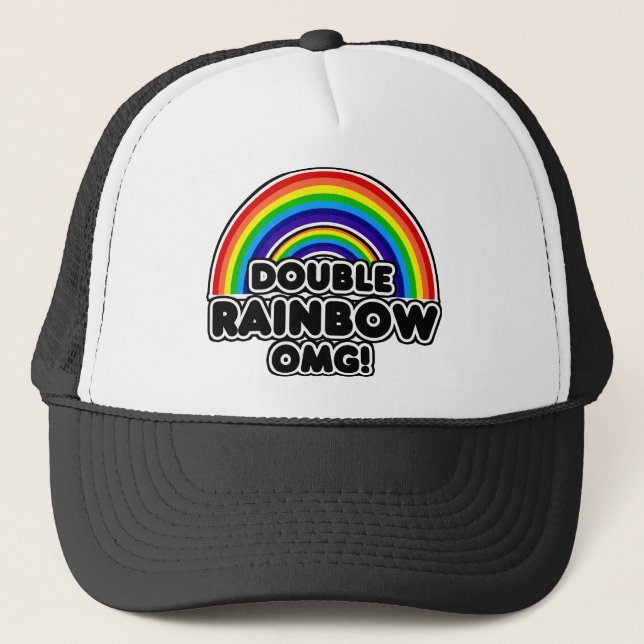 Dubbla Rainbow OMG så intensiv Truckerkeps (Framsida)