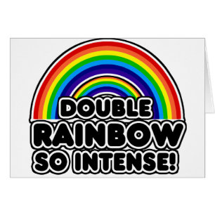 Dubbla Rainbow so Intense Hälsningskort