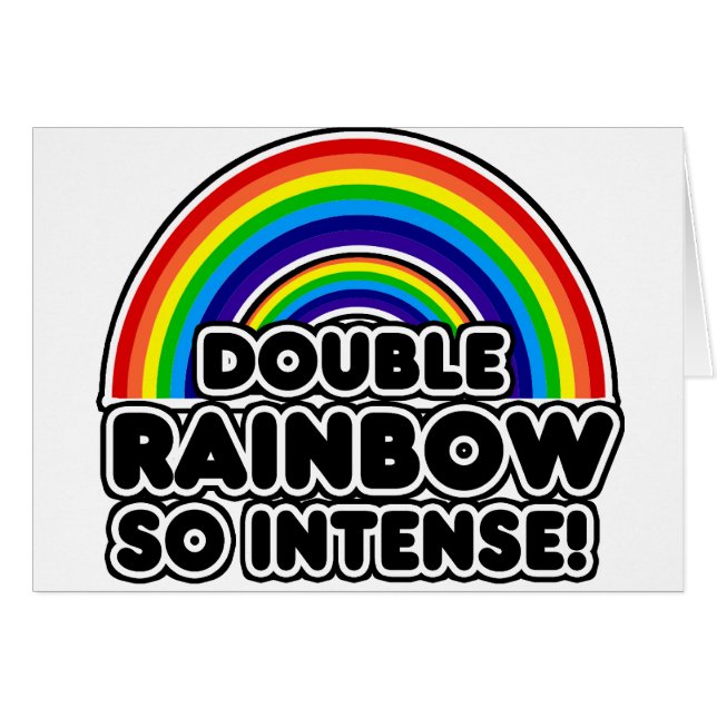 Dubbla Rainbow so Intense Hälsningskort (Framsidan Horizontal)
