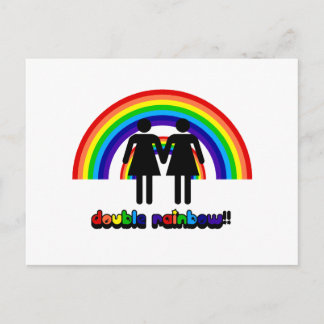 Dubbla Rainbow Vykort