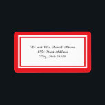 Dubbla Red Trim - adressetikett<br><div class="desc">Trimma adressetikett för mjuk Gult för dubbla</div>