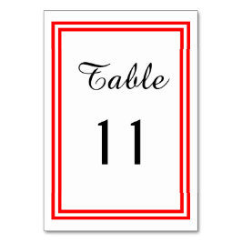 Dubbla Red Trim - Bord Card Bordsnummer