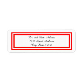 Dubbla Red Trim - Returadressetikett Returadress Etikett