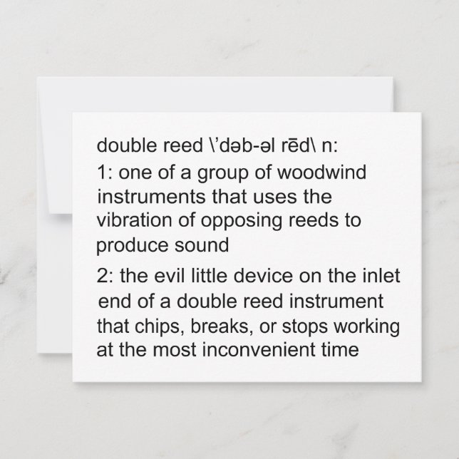 Dubbla Reed Definition (Framsida)