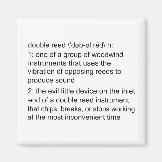 Dubbla Reed Definition Magnet (Framsidan)