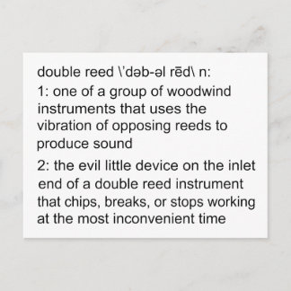 Dubbla Reed Definition Vykort