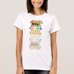 dubbla regnbåge honey badger t-shirt