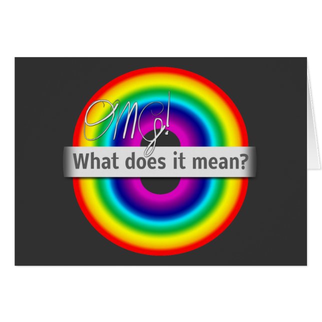 Dubbla Regnbåge: OMG! Vad är elaket? Hälsningskort (Framsidan Horizontal)