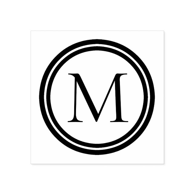 Dubbla Ring Monogram Stämpel (Tryck)