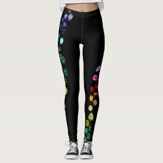 Dubbla ror Gemstonedamasker Leggings