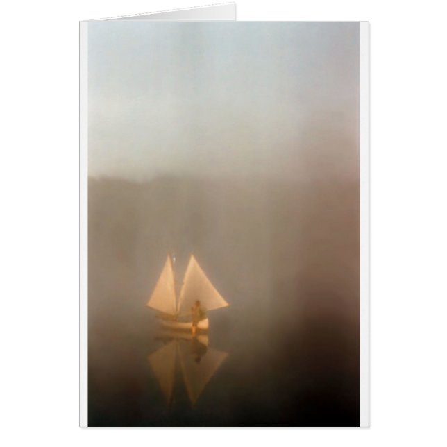 Dubbla Sail Canoe Hälsningskort (Framsidan)