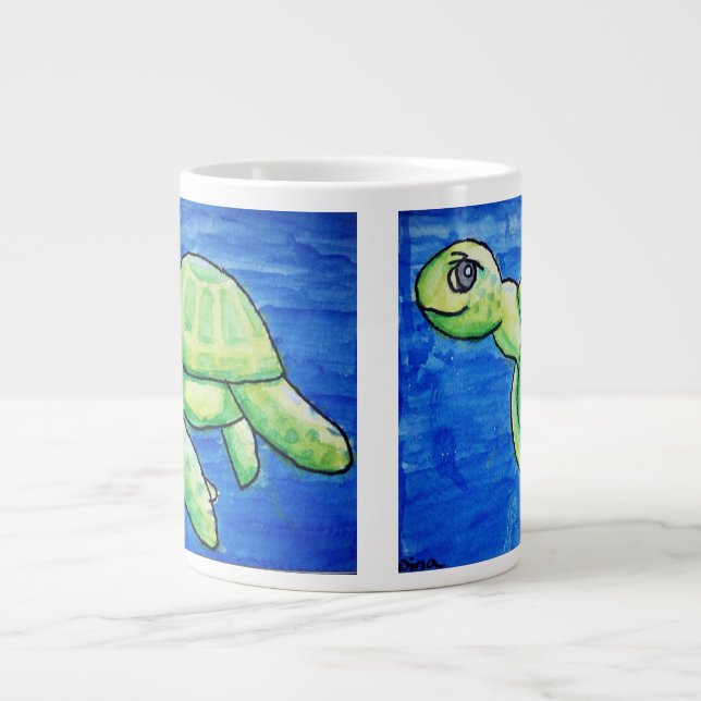 Dubbla Sea Turtle Jumbo Mugg (Framsidan)