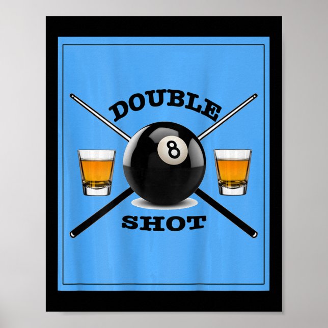 Dubbla Shot 8 Boll Poster (Framsidan)