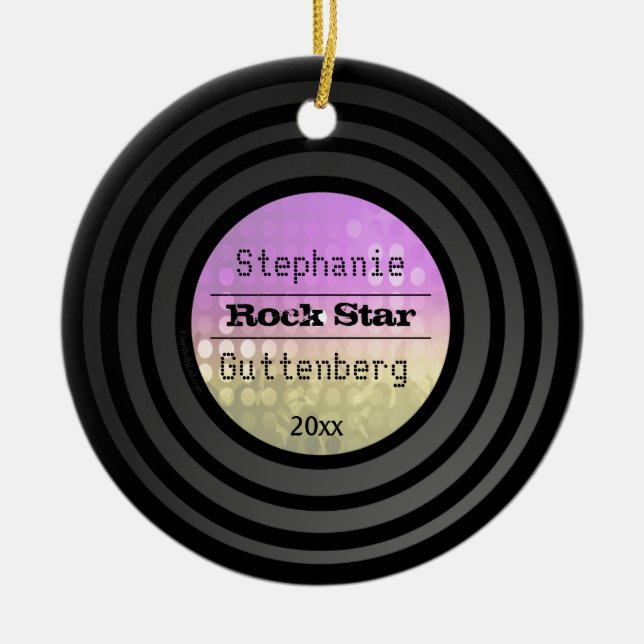 Dubbla sid den ljusa minnessaken för det Retro Julgransprydnad Keramik (Framsidan)