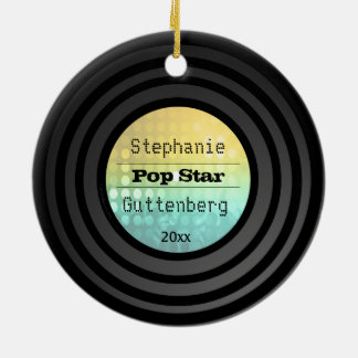 Dubbla sid den ljusa minnessaken för det Retro Julgransprydnad Keramik