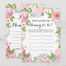 Dubbla Sida - 2 babyvisningsspel - hur gammal | Rå Inbjudningar