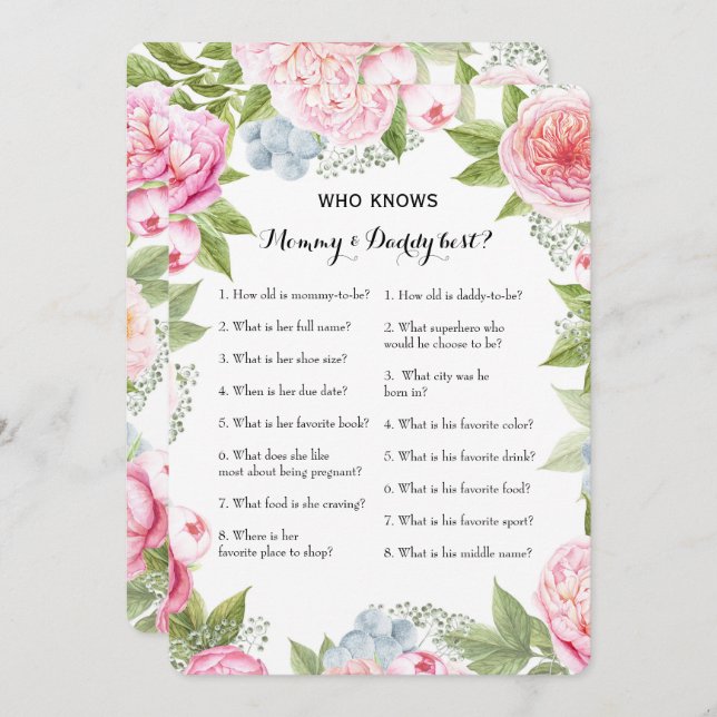 Dubbla sida 2 Barnstödsprogram - Råd| Vem känner t Inbjudningar (Fram/baksida)