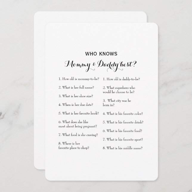 Dubbla Sida 2 Barnstödsprogram - Råd | Vem vet Inbjudningar (Fram/baksida)