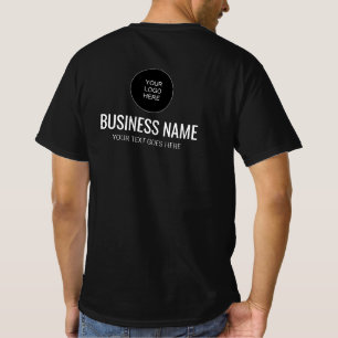 Dubbla Sida Design Skriv ut Logotyp Personal Crew T Shirt