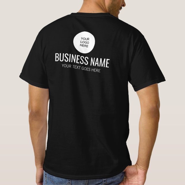 Dubbla Sida Design Skriv ut Logotyp Personal Medle T Shirt (Baksida)