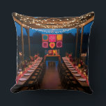 Dubbla-Sida Mors dag Pillow: Böhmen Dusk Kudde<br><div class="desc">Detta designkoncept visar på ena sidan av ett dubbla-sidigt dekorativ kudde,  och skildrar en bohemisk,  rustisk händelsekälla vid dusk med hängande ljus och ett centralt placerat "Mors dag"-budskap i vibrerande färg.</div>