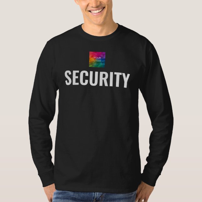 Dubbla Sida Print Manar Långärmad Security T Shirt (Framsida)