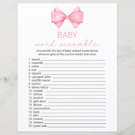 Dubbla Sida-Rosa Bow-babyskal Spelkort