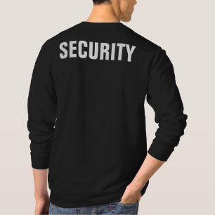 Dubbla Sida Skriv ut Manar, svart och vit säkerhet T Shirt