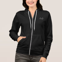 Dubbla Sida Template Namn Monogram Womens